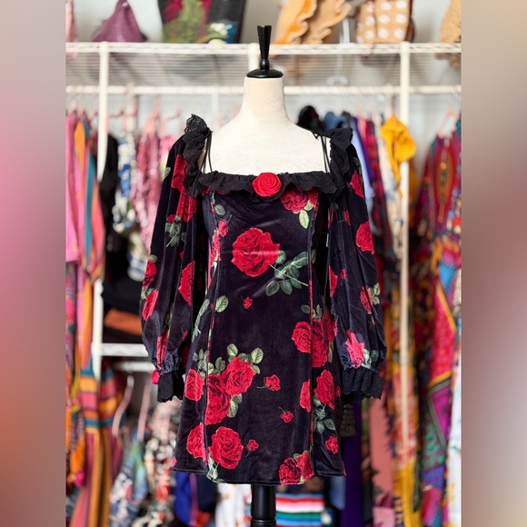 For love and lemons roses dress size medium NWT - Picture 3 of 7